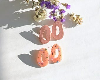 Handmade polymer clay earrings  | Statement earrings | Clay jewellery | Modern earrings | Minimalist jewellery | Unique | Gift