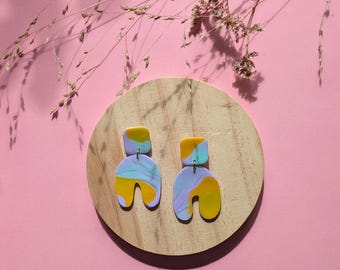 Purple handmade earrings | Statement Earrings | Modern Jewelry | Unique | Funny Earrings |