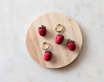 Strawberry Earrings | Handmade earrings | Fruit earrings | Funny earrings