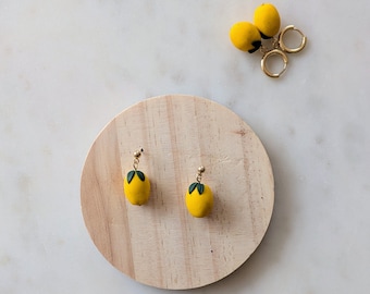 Lemon Earrings | Handmade earrings | Fruit earrings | Funny earrings