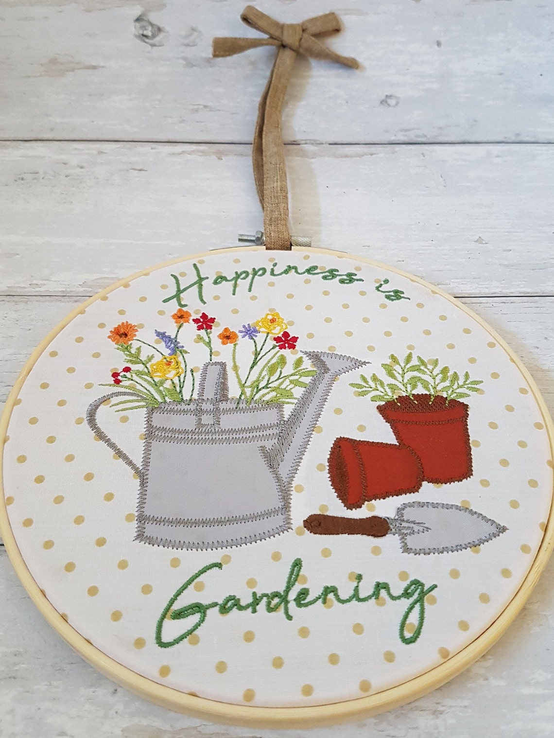 Gardeners Gift Gift for a Gardener Garden Embroidery Etsy