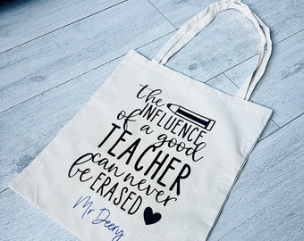 Tote teacher bag// personalised tote bag// Teachers bag// Teacher leaving gift// Teacher gift// Teacher totes bag// Best teacher gift//Teach