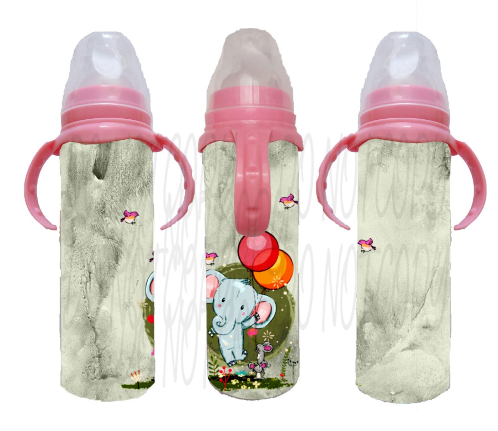 Elephant Baby Bottle Etsy