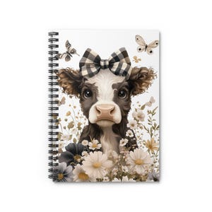 Spiralblock Kuh Liebhaber - Niedliches Kuh Design, Schule oder Arbeit, Geschenk für Sie, Geschenk für Ihn, Liniertes Line Journal, Studenten Geschenk,