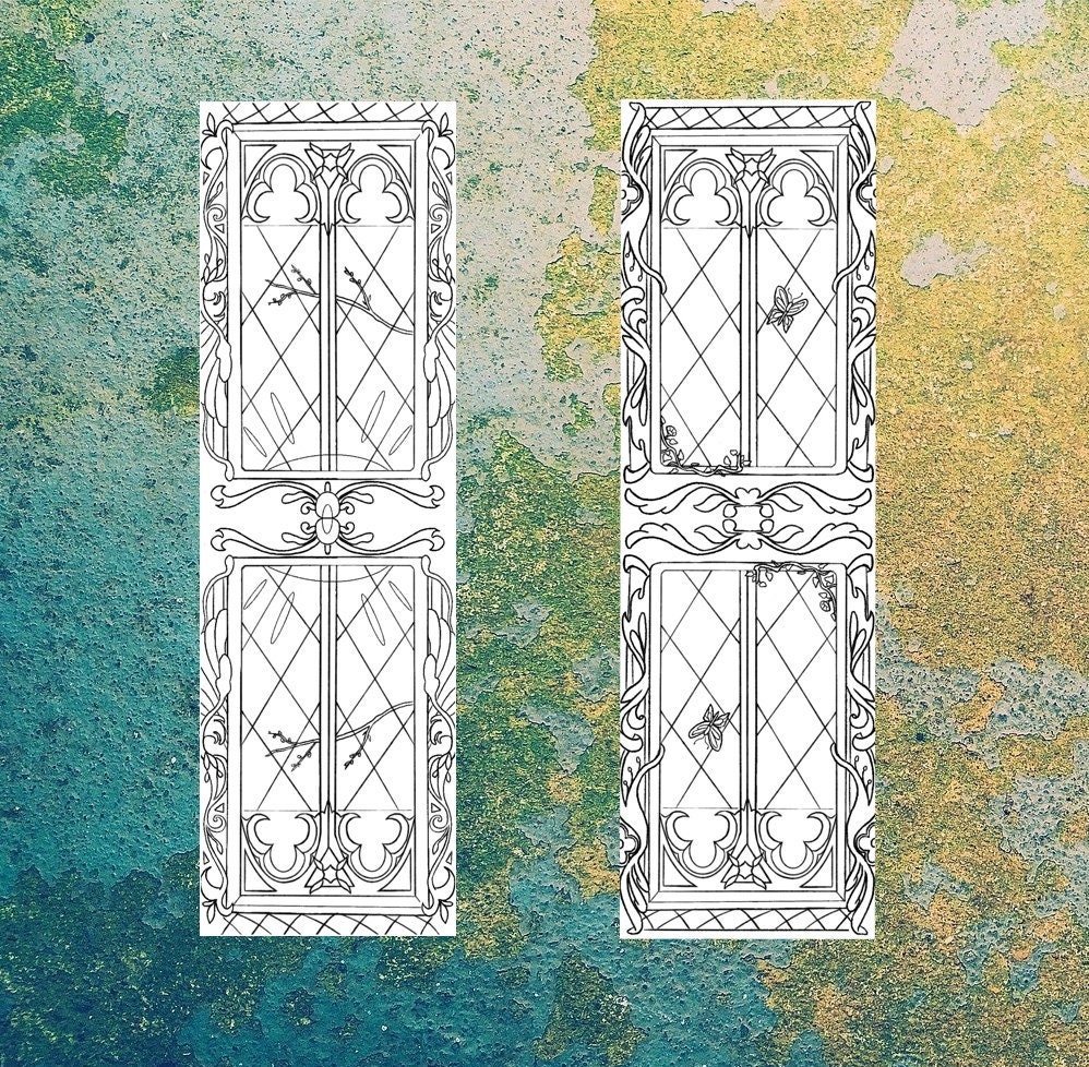 Download Printable coloring bookmarks: seasons summer spring | Etsy