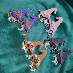 Hexenhut Ohrringe/ Fimo/ spooky/ Boho/ Halloween/Herbst/Wicca/Wicca/Witchcraft/spooky