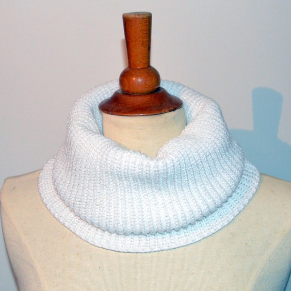 Snood femme brillant blanc