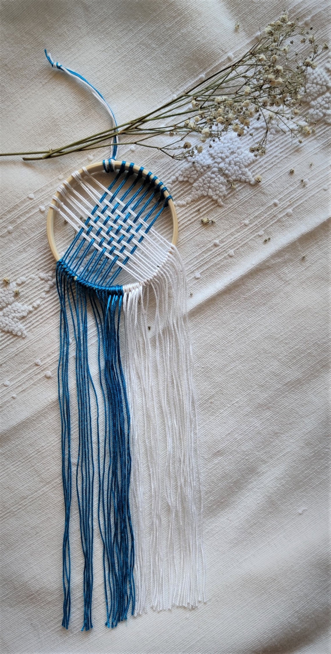 embroidery hoop macrame