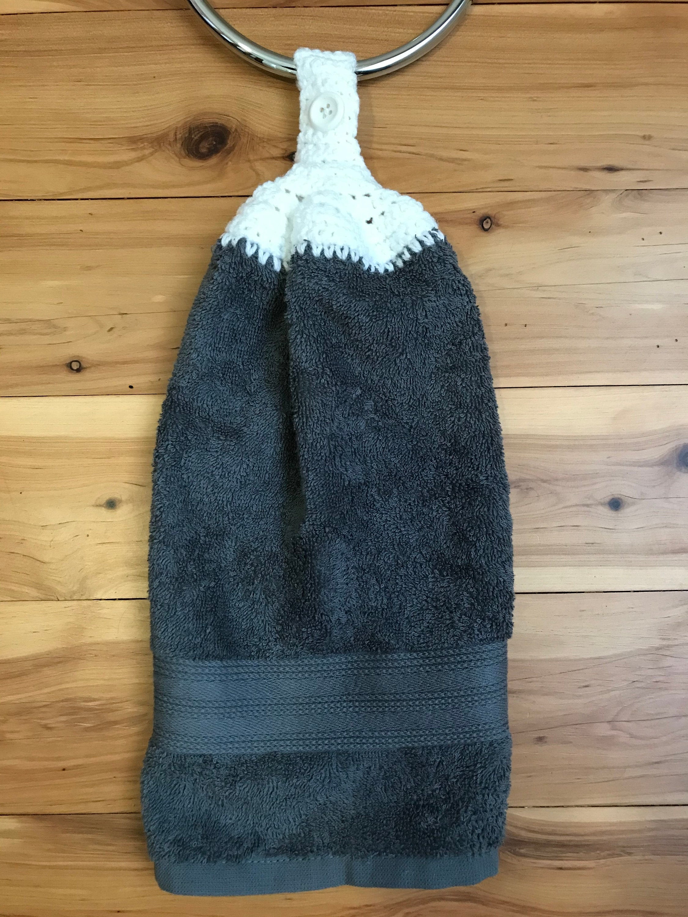 Crocheted Hand Towel. Hanging Kitchen/Tea/Bathroom Hand Towel Etsy