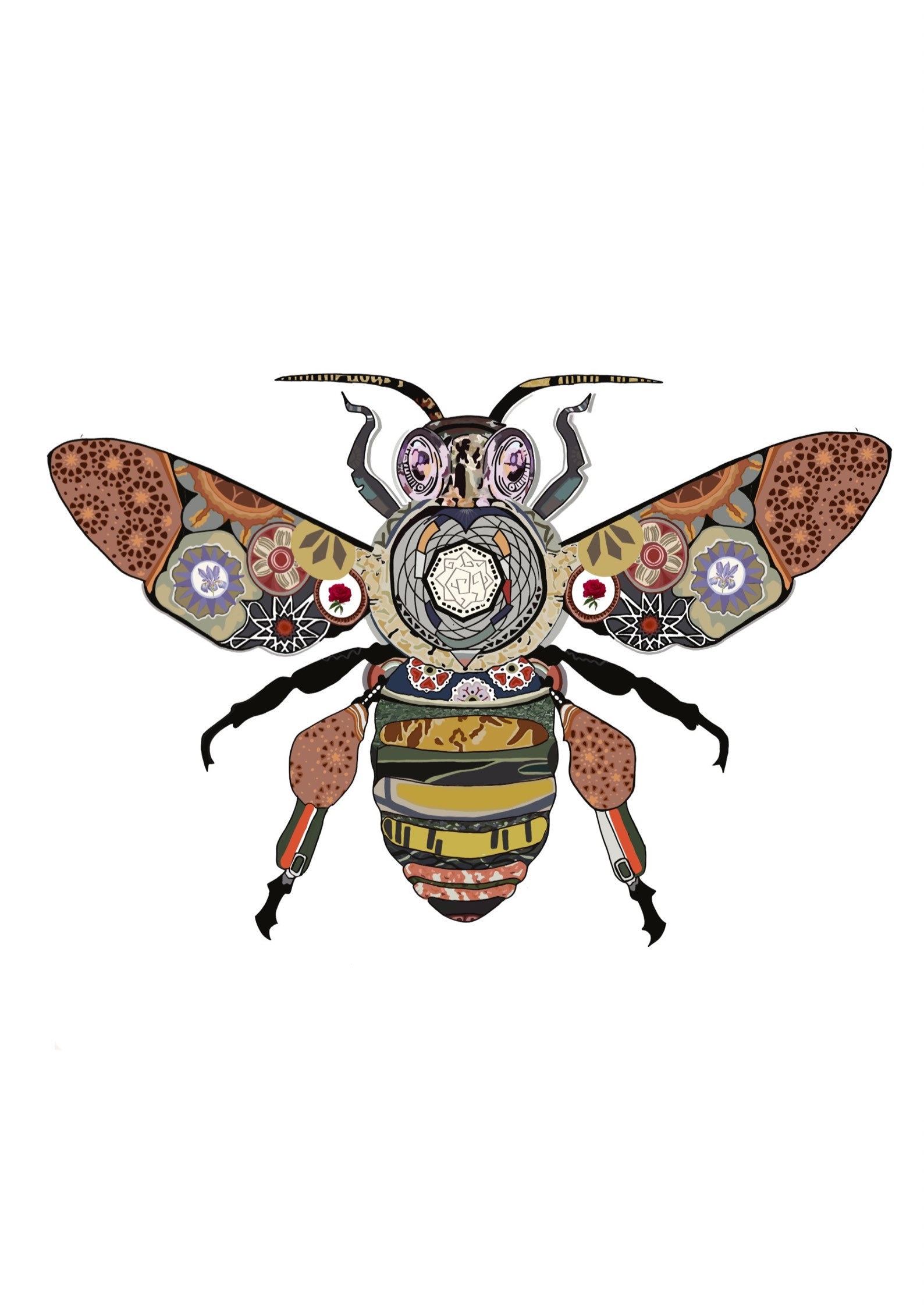 Manchester Bee wall print gallery wall hallway print Etsy