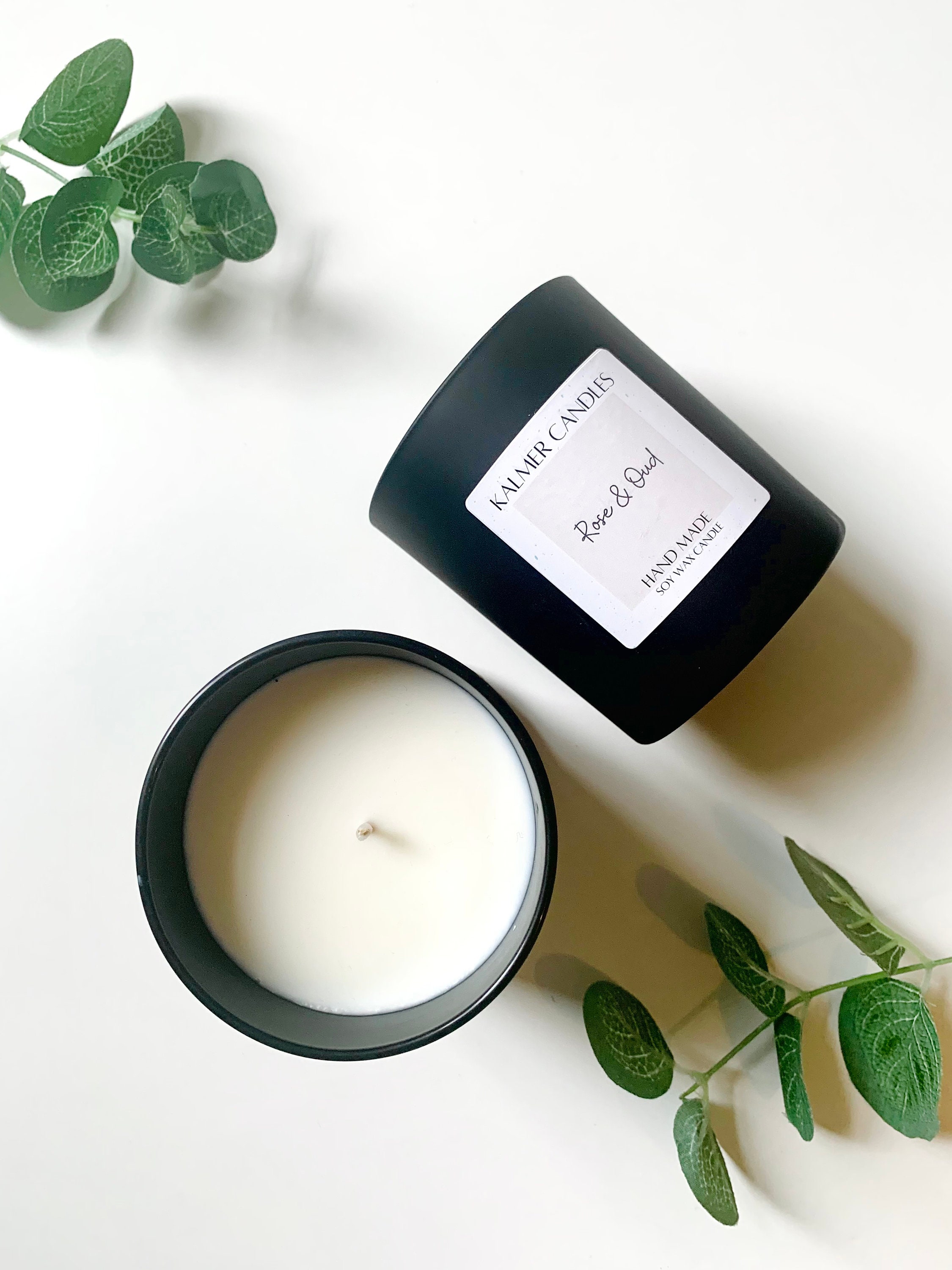 Rose and Oud Scented Candle Etsy