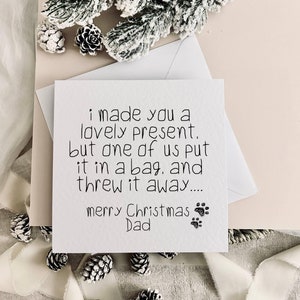 Vrolijk kerstfeest papa van de hond | Wenskaart voor hondenvader, grappige kerstmis van huisdier, liefde van de hond cadeau, hondenliefhebber cadeau, kaart hond opa