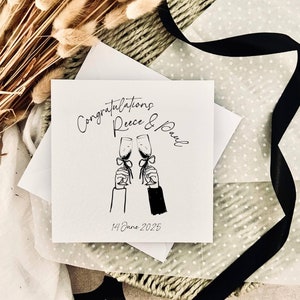 Mr & Mr personalisierte Hochzeitskarte, süße Verlobungskarte für Paare, Andenken Bräutigam und Bräutigam Geschenk, Glückwunschkarte für Jungvermählten