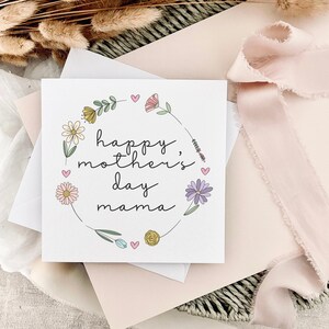 Tarjeta del Día de la Madre / Regalo del Día de la Madre para mamá de parte de los niños, Tarjetas especiales del Día de la Madre para mamá, Linda tarjeta del Día de la Madre, Tarjeta para mamá / Floral n.° 4