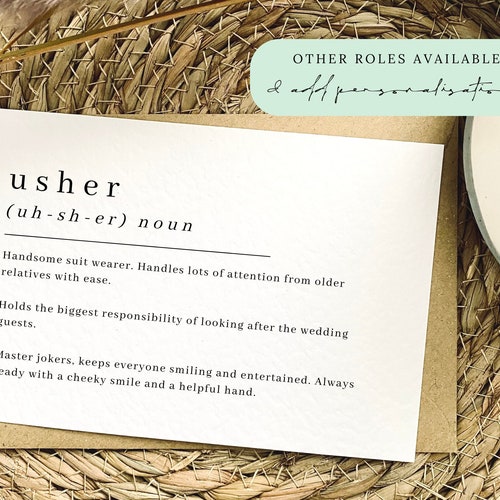 Best Man Definition Note Card Best Man Gift Will You Be My Etsy