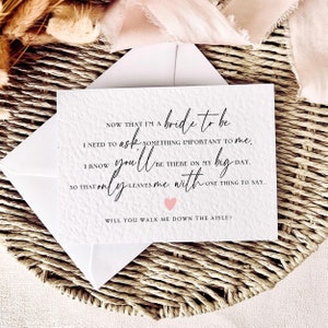 Tarjeta de propuesta "Llévame al altar" / Invitación para fiesta de bodas, ¿Me entregarás? Elegante recuerdo para la fiesta nupcial, tarjeta de boda minimalista.