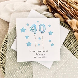 Carte d'anniversaire personnalisée | Carte d'étape importante pour lui, cadeau d'anniversaire pour elle, carte spéciale d'âge d'anniversaire, carte d'anniversaire personnalisée pour ami