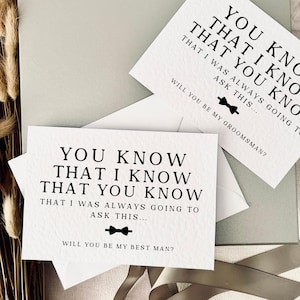 vous connaissez la carte de proposition drôle | Serez-vous mes garçons d'honneur / Garçon d'honneur / Cadeaux huissier, carte postale personnalisée, cadeau de mariage