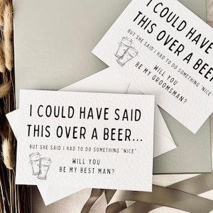 Carte de proposition autour d'une bière | Serez-vous mon garçon d'honneur, proposition d'un garçon d'honneur, cadeau souvenir personnalisé, huissier de mariage, coffret garçon d'honneur
