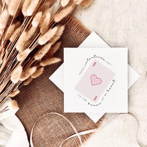 Biglietto di San Valentino per lei, biglietto scherzoso per fidanzata fidanzata moglie, biglietto romantico di San Valentino, simpatico biglietto Regina di cuori, regalo per lei