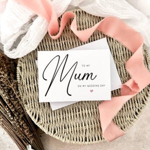 Para minha mãe no dia do meu casamento | Cartão de agradecimento para o casamento, presente para a mãe da noiva, cartão para a mãe do noivo, lembrança para o dia do casamento