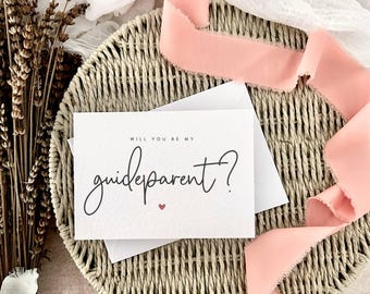 Will You Be My Guideparent Proposal Card - Personalised Non-Religious Alternative for Godparent