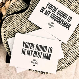 Bonne conversation | Meilleur cadeau de proposition d'homme pour lui, boîte simple Will You Be My Groomsman, carte de mariage personnalisée drôles de garçons d'honneur, cadeau huissier
