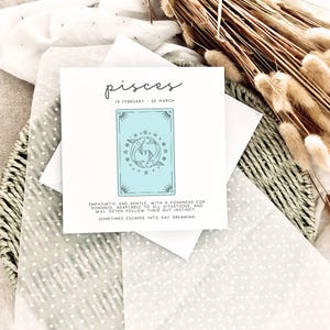 Fische Geburtstagskarte | Personalisierte Astrologie Geburtstagskarte, Fische Sternzeichen Karte, Geburtsmonatskarte, lustiges Geschenk für Freund zum Geburtstag