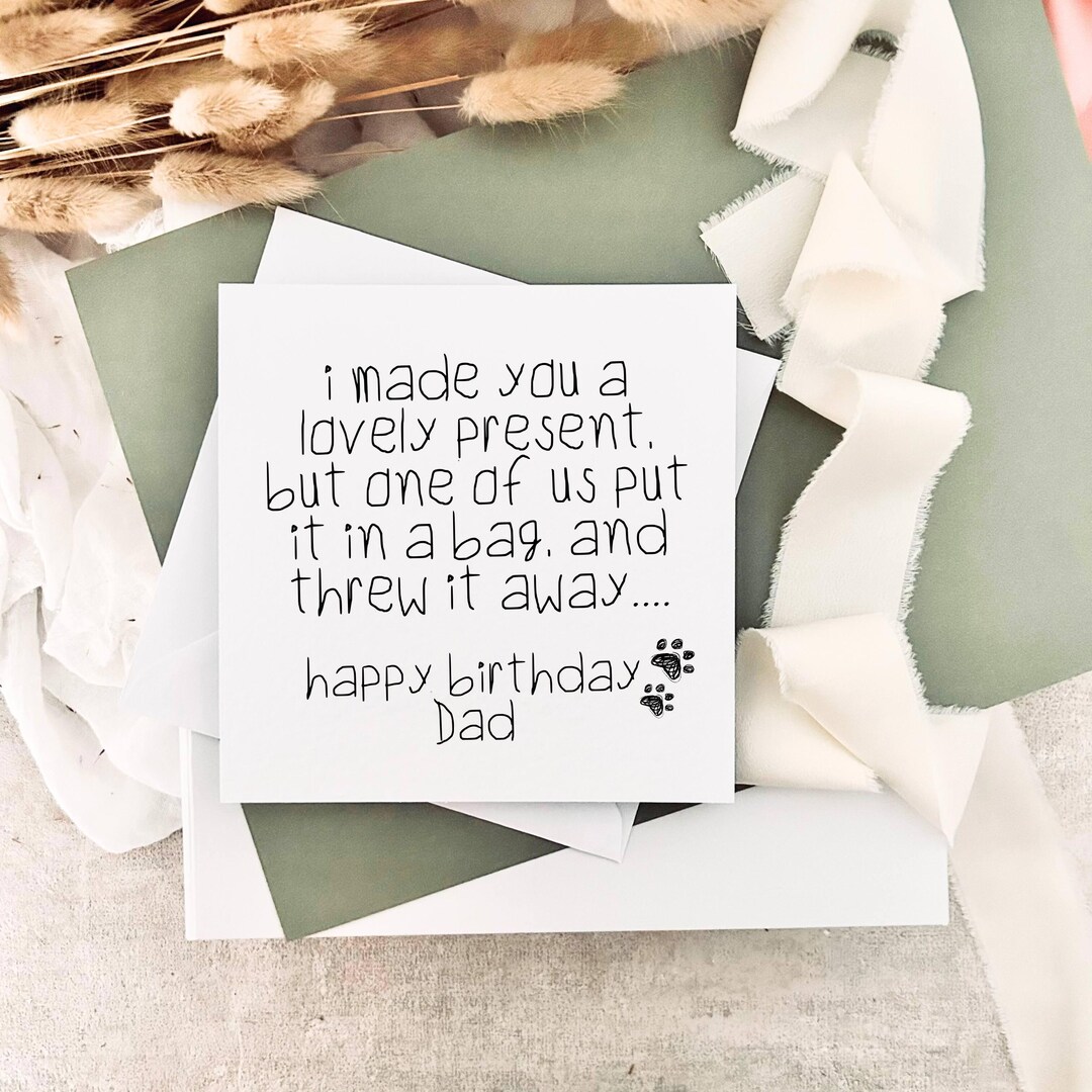 Happy Birthday Dad From the Dog | Greeting Card for Dog Dad, Funny ...