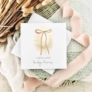 Tarjeta de nuevo bebé - Anuncio de embarazo - Baby Shower - Noticias sorpresa para el bebé - Tarjeta de bienvenida al mundo - Regalo para la llegada del bebé / Huevo amarillo