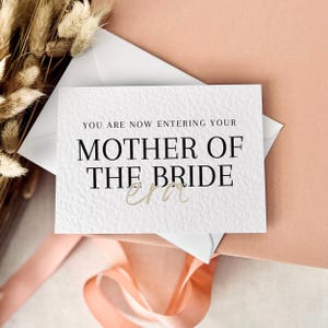 Brautmutter Ära | Hochzeits-Andenken Geschenk für Mama, personalisierte Letterbox Favor von der Braut, Hochzeit Dankeschön-Postkarte für sie