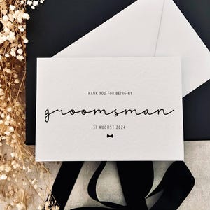 Le garçon d'honneur vous remercie de <br> Vous avez des idées ? Cadeau pour mon meilleur homme, carte postale boîte de faveur de mariage pour la fête de la mariée, souvenir personnalisé de la mariée