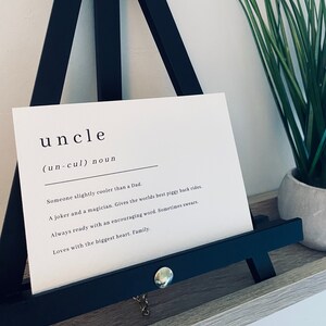 Onkel Definition Andenken Karte | Überraschungskarte, Sentimentale Karte, Memory Karte, Anzeige Karte, Nichte, Neffe, Bruder, Geschenk Karte