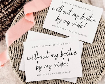 Bridesmaid Proposal Card for Best Friend, Maid of Honour Proposal - Personalised for Bridal Party Roles | Bestie By Side