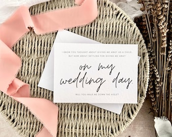 Walk Me Down The Aisle Proposal - Give Me way Wedding Day Keepsake - Custom & Personalised Options