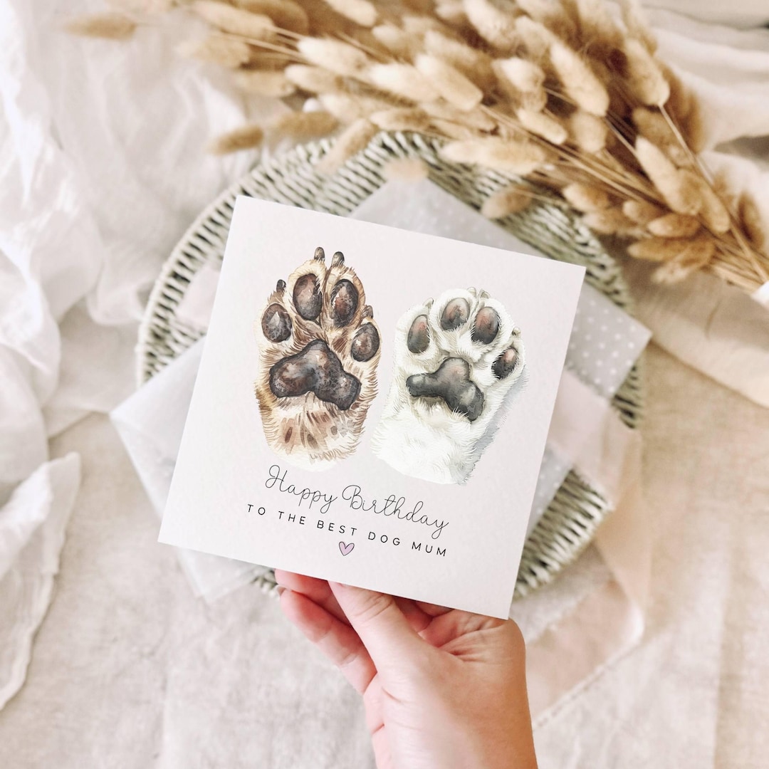 Personalised Dog Mum Birthday Card | Love From the Dog Special Keepsake ...