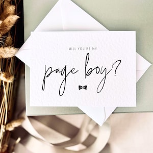 Nœud papillon garçon de page de <br> Vous avez des idées ? Proposition de sera mon garçon de page, carte de correspondance A6 pour cadeau de mariage de fête nuptiale, coffret cadeau carte postale souvenir