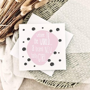 nouvelle carte bébé fille | Cadeau mignon pour les nouveaux parents, carte de félicitations pour l'arrivée de bébé, carte mignonne pour des jumeaux, carte personnalisée pour l'arrivée d'un bébé