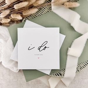 Je fais une carte de voeux pour le jour du mariage - Message pour la mariée ou le marié, sentiment souvenir pour mari ou femme, cadeau personnalisé pour partenaire