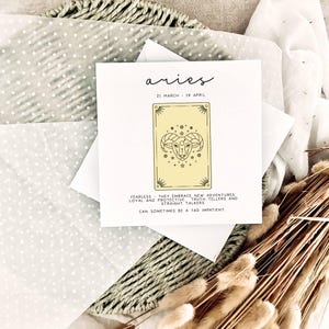 Widder Geburtstagskarte | Personalisierte Astrologie Geburtstagskarte, Widder Sternzeichen Karte, Geburtsmonatskarte, lustiges Geschenk für Freund zum Geburtstag