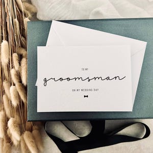 à mon garçon d'honneur le jour de mon mariage | Cadeau de remerciement, carte postale de boîte de faveur de mariage de fête nuptiale, souvenir personnalisé de la mariée