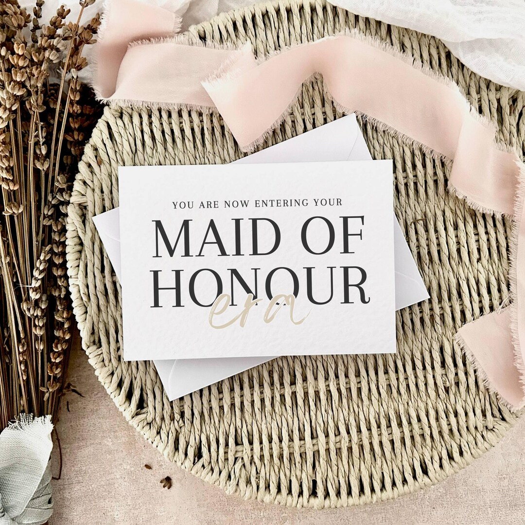 Maid of Honour Proposal Card Will You Be My Maid of Honour — free download
