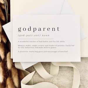 Definição de padrinho | Você será meu pedido de casamento de padrinho. Presente especial para madrinha Padrinho Lembrança personalizada de afilhado Afilhada