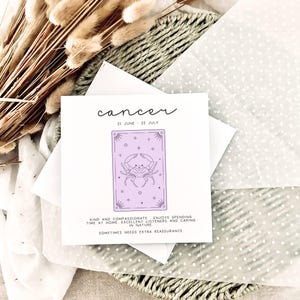 Krebs Geburtstagskarte | Personalisierte Astrologie Geburtstagskarte, Krebs Sternzeichen Karte, Geburtsmonat Karte, lustiges Geschenk für Freund zum Geburtstag