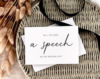 Will You Make a Speech Wedding Day Proposal - Special Keepsake for Bridal Party - Personalised & Custom Options