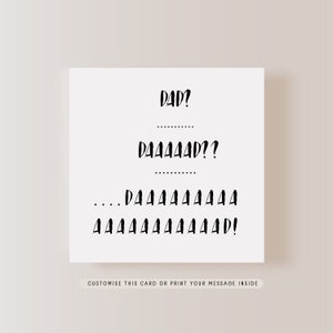 papa crie carte de vœux | Carte d'anniversaire pour papa, carte de fête des pères amusante pour papa, cadeau personnalisé boîte aux lettres pour lui, enfant