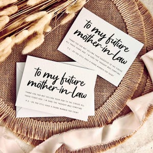 à ma future belle-mère | Carte de la belle-fille, cadeau de son gendre, carte de mariage, carte postale personnalisée amusante pour maman | Cirque