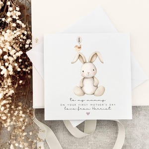 Cartão personalizado de 1º dia das mães | Cartão de primeiro dia das mães para mamãe, presente para ela do bebê, cartão de lembrança para mamãe do filho e da filha