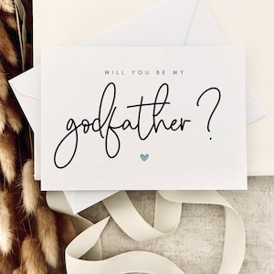 Cartão postal de proposta de Will You Be My Godfather | Presente para padrinho, cartão para padrinho, cartão personalizado para pai-guia Alguém especial