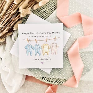 Biglietto personalizzato per la prima festa della mamma n. 1 / Regalo per la mamma dai bambini, Festa della mamma speciale per la mamma, Biglietti carini per la festa della mamma per la mamma dai bambini